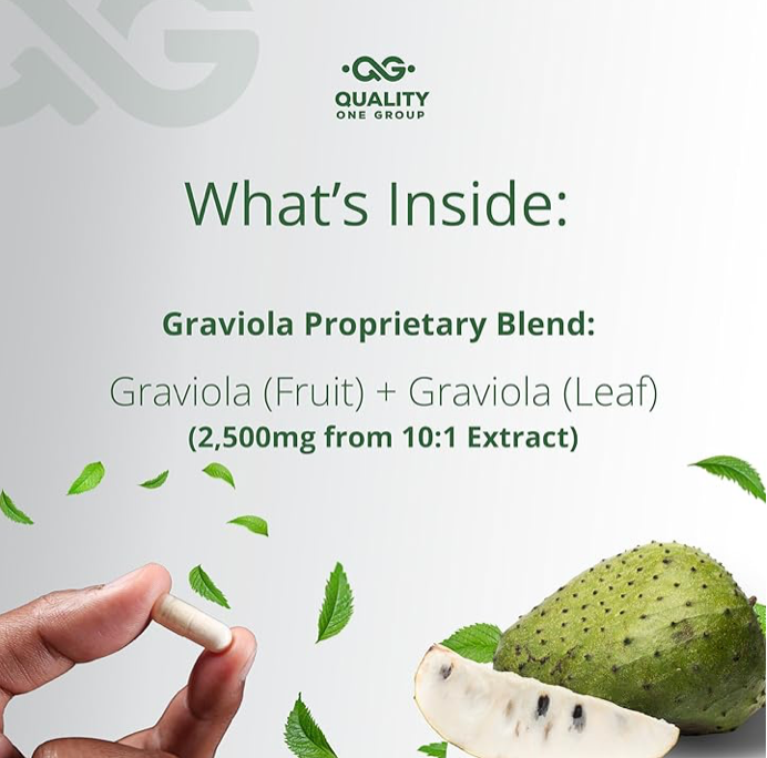 Graviola - Annona Muricata/SourSop -  2500mg - 60 CPS